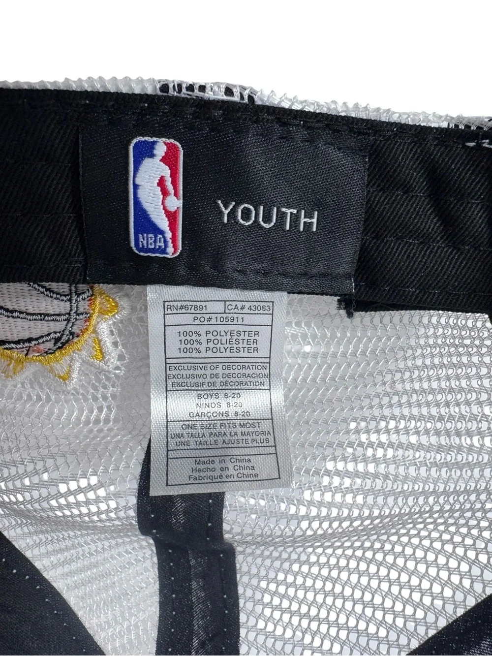 Phoenix Suns Youth NBA Mesh Snapback Hat Purple Black